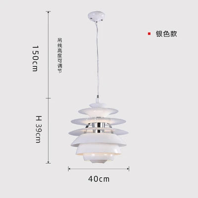 Lustre en aluminium postmoderne design nordique loft - vue 8 sur 8