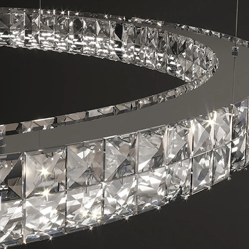 lustre en cristal design simple décoratif de luxe nouvelle collection - vue 7 sur 14