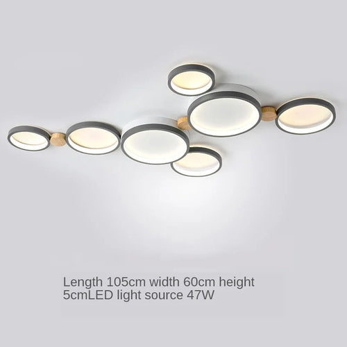 plafonnier moderne en bois avec éclairage led intérieur - vue 19 sur 36
