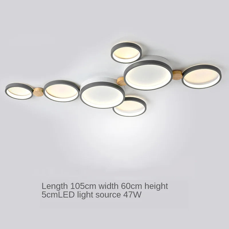 plafonnier moderne en bois avec éclairage led intérieur - vue 18 sur 36