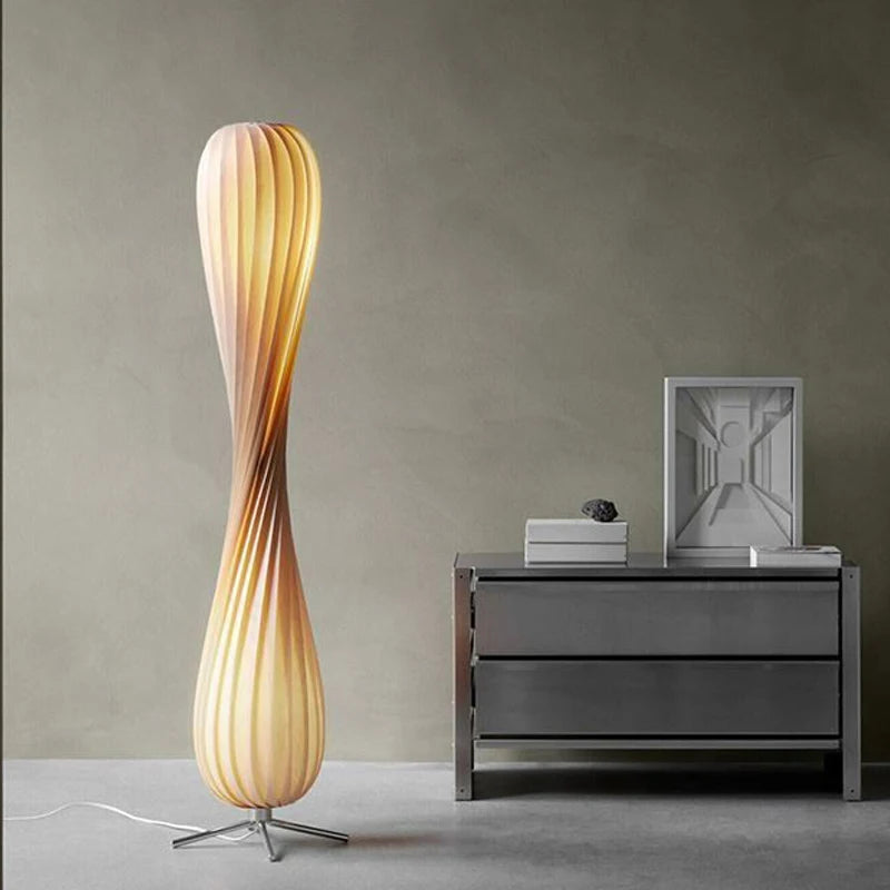Wabi Sabi – lampadaire en bois Simple et rétro - vue 3 sur 8