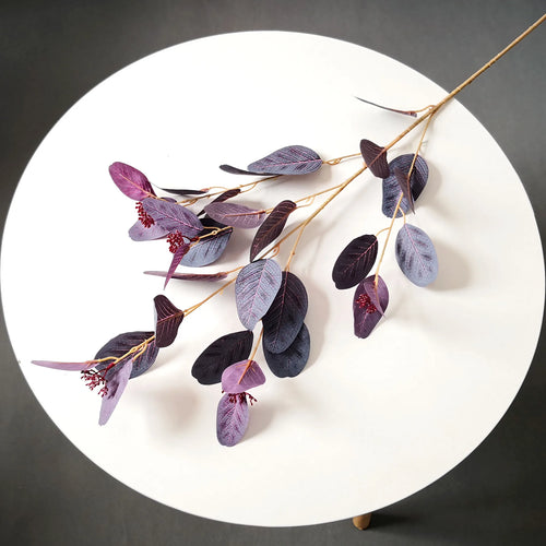 branches de feuilles d'eucalyptus en soie artificielle pour décoration florale - vue 18 sur 17