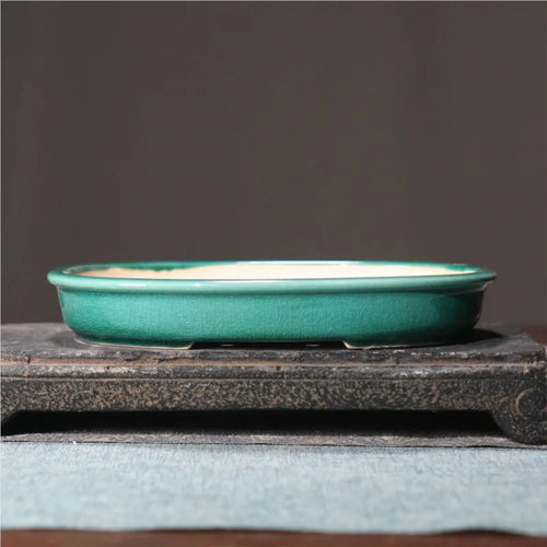 pot de fleurs rond en sable pour bonsaï rétro et succulentes - vue 4 sur 19