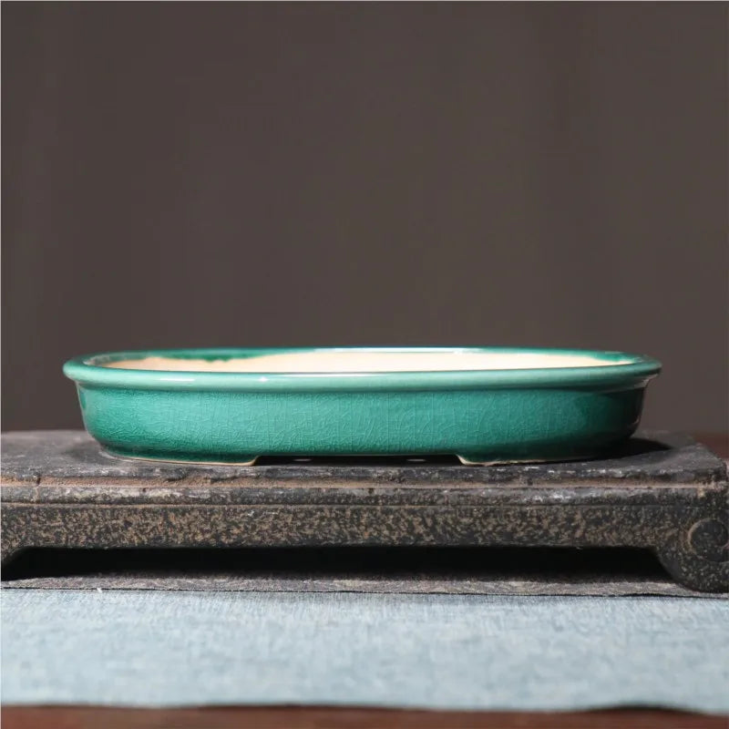 pot de fleurs rond en sable pour bonsaï rétro et succulentes - vue 3 sur 19