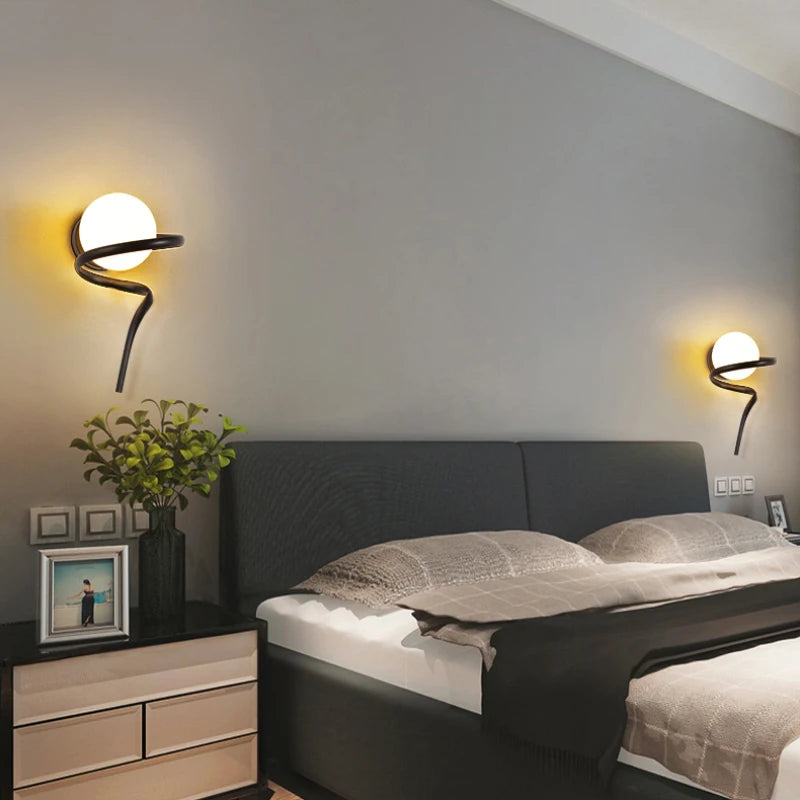 applique murale ronde en verre design moderne créative pour intérieur - vue 5 sur 10
