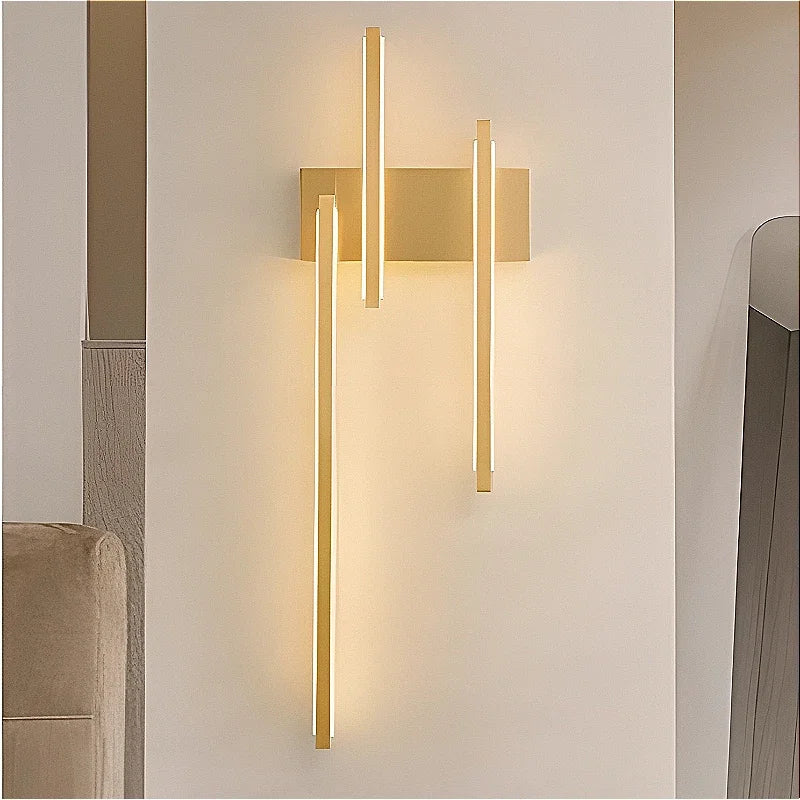 applique murale en cuivre avec lumière minimaliste design élégant pour intérieur - vue 4 sur 8