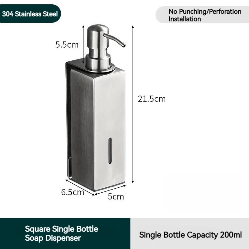 accessoires en acier inoxydable pour distributeurs de savon moderne - vue 11 sur 12