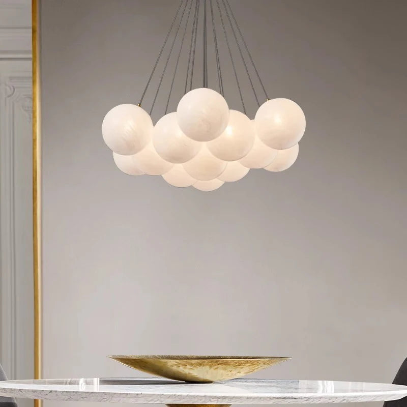 Lustre led boules suspendues au design moderne - vue 4 sur 9