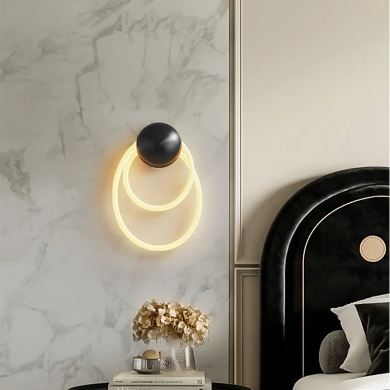 applique murale minimaliste en silicone au design luxueux - vue 3 sur 8