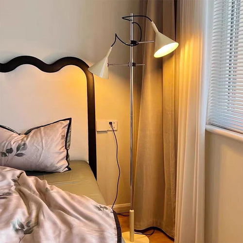 lampadaire led à deux têtes pour éclairage d ambiance intérieur décoratif - vue 2 sur 7