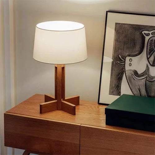 lampadaire rétro en bois pour décoration japonaise intérieur - vue 4 sur 9