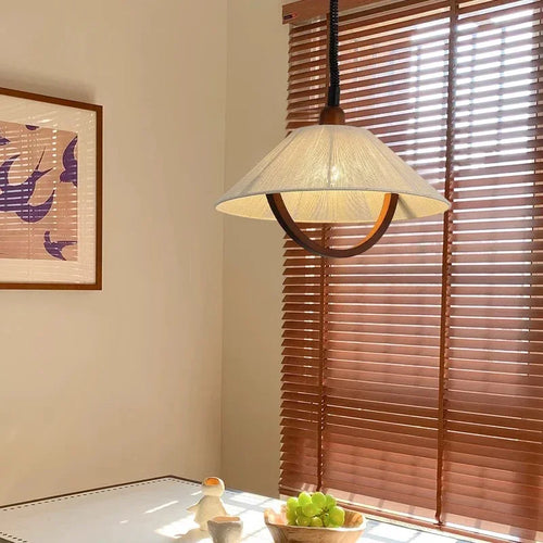 suspension rétractable en coton et bois pour intérieur - vue 3 sur 7