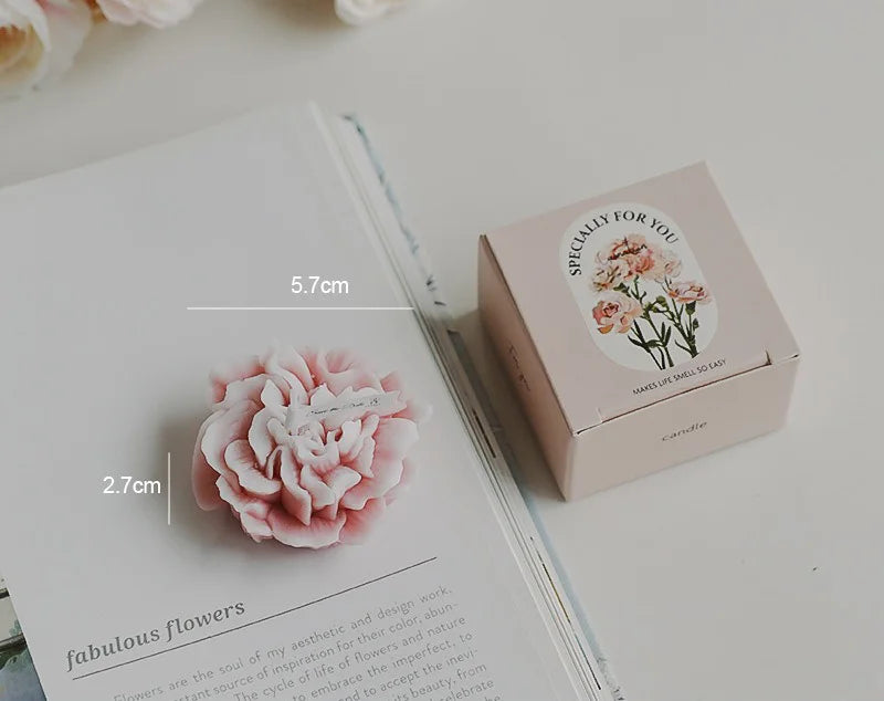 bougie parfumée artisanale en forme dœillet pour mariage et fêtes - vue 8 sur 13