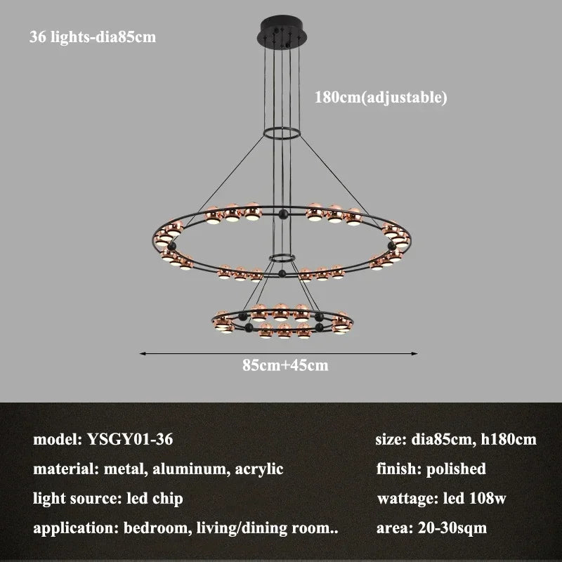 lustre led créatif italien en forme de haricot pour décoration intérieure - vue 13 sur 15