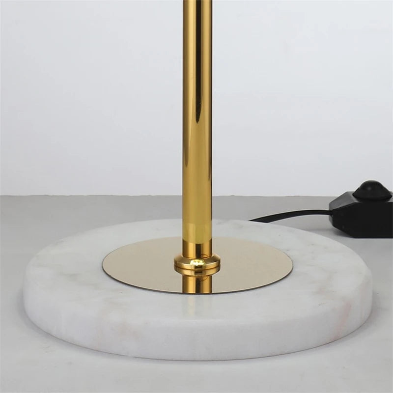 lampadaire post-moderne nordique en cristal doré led luxe - vue 5 sur 17