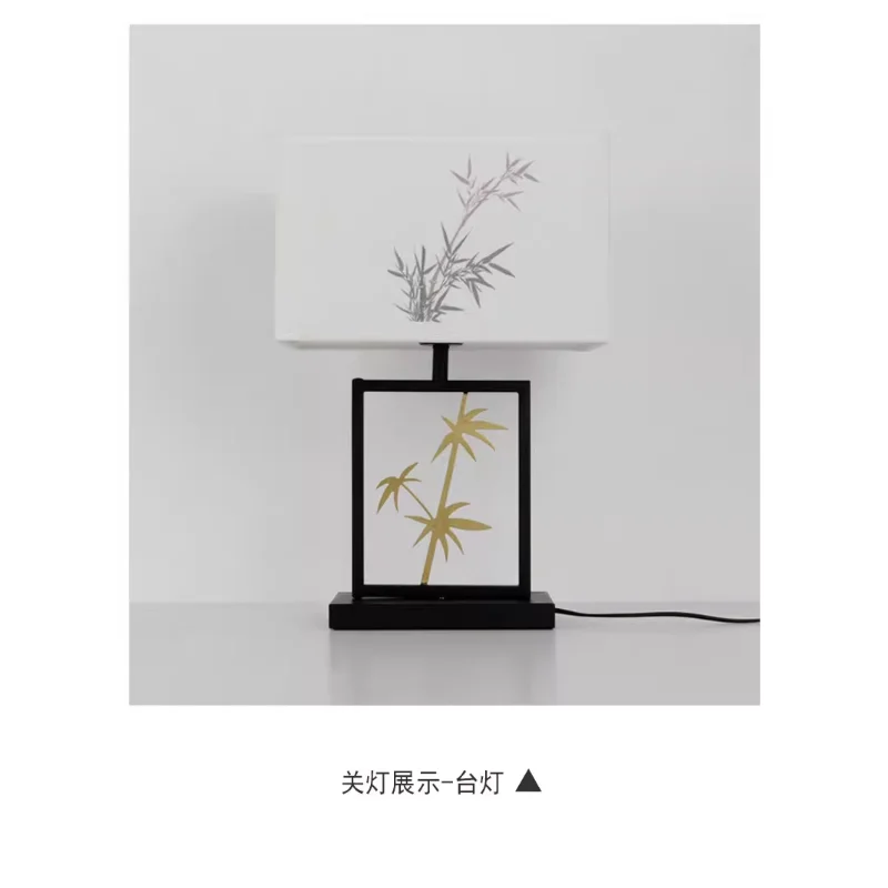 lampe de table rétro chinoise pour décoration intérieure créative et chaleureuse - vue 6 sur 7