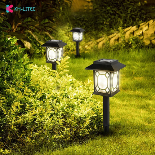 lanterne solaire rétro pour jardin et allée extérieure - vue 5 sur 8
