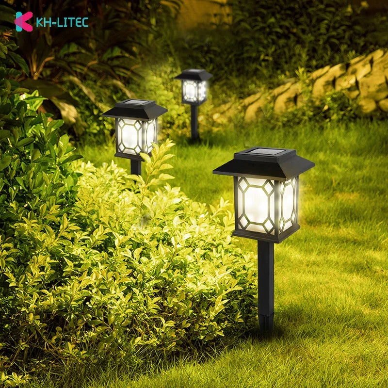 lanterne solaire rétro pour jardin et allée extérieure - vue 5 sur 8