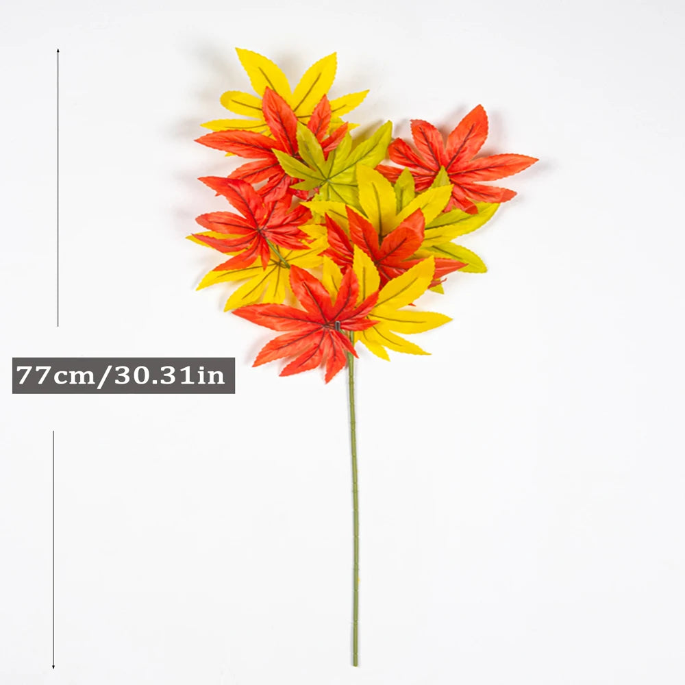 grandes plantes d'érable artificielles décorations d'automne pour festivals - vue 5 sur 9