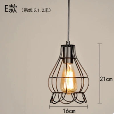 suspension industrielle vintage en fer pour restaurant bar loft - vue 16 sur 17