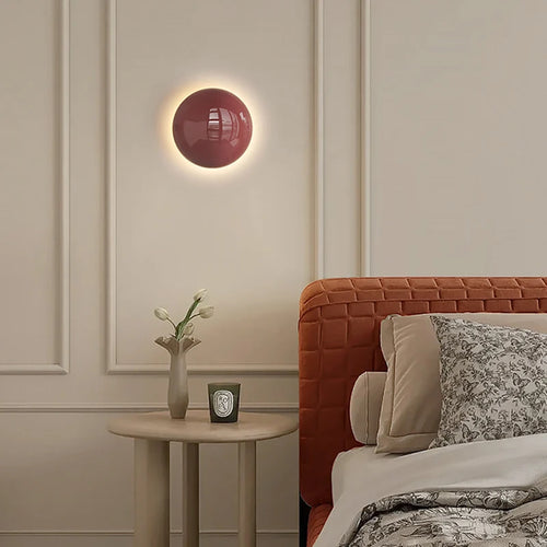 Applique murale led nordique ronde en métal pour décoration intérieure - vue 6 sur 12