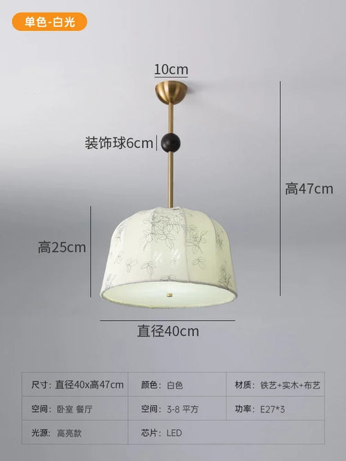 lampe d'étude en bois massif motif nanyang lustre rétro romantique - vue 9 sur 11