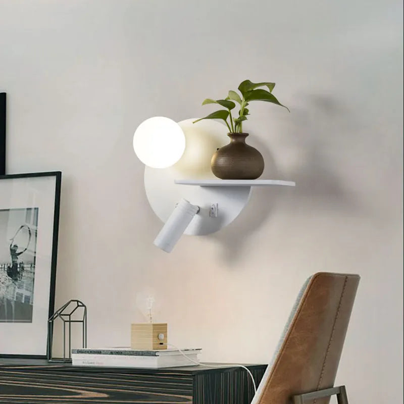 applique murale led avec chargement usb pour téléphone portable - vue 2 sur 10