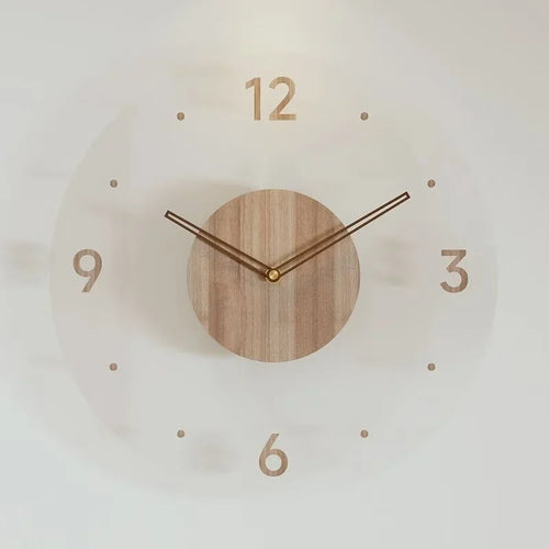 montre murale luxe en bois design moderne silencieuse quartz créative - vue 9 sur 11