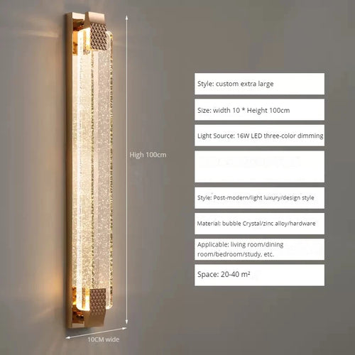 applique murale led bulle cristal moderne luxe décoration - vue 17 sur 16
