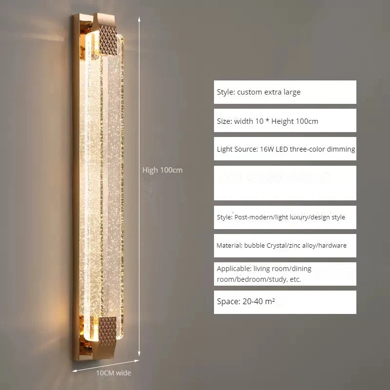 applique murale led bulle cristal moderne luxe décoration - vue 16 sur 16