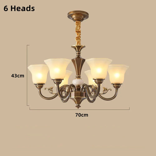 lustre vintage en cuivre avec abat-jour en verre dépoli - vue 17 sur 20