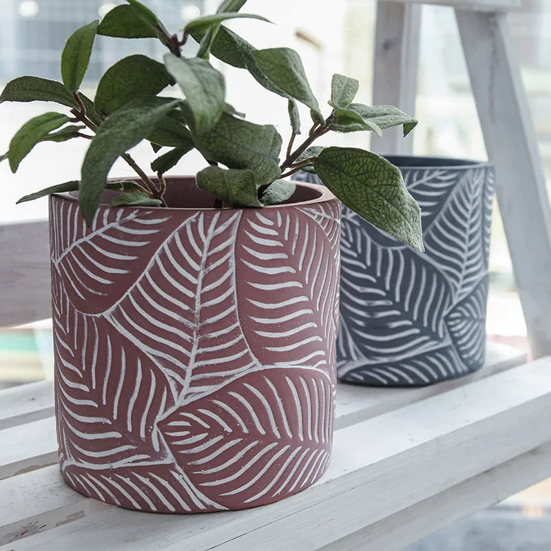 moules en silicone pour pots de fleurs motifs feuilles 2024 - vue 5 sur 7