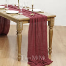 Chemin de table coton gaze style vintage mariage