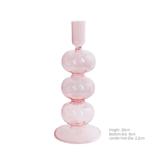 bougeoir en verre conique pour table de mariage et décoration nordique - vue 24 sur 28