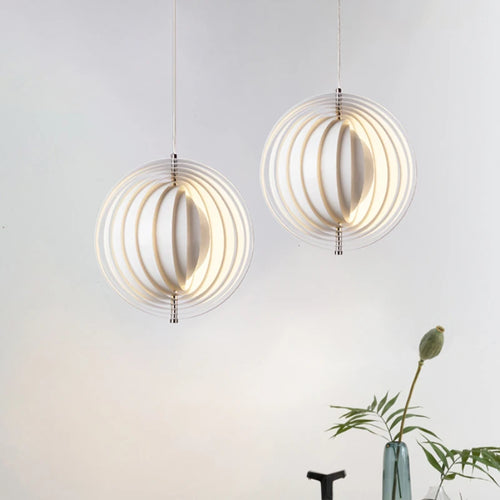 suspension ronde à led décorative en forme de boule - vue 5 sur 8