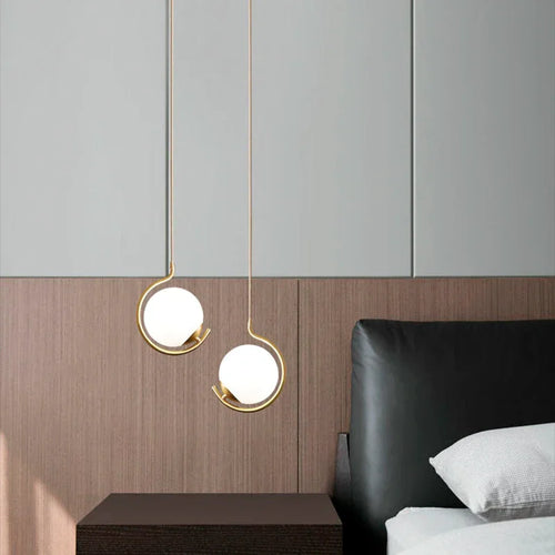 suspension LED en verre design moderne luminaire décoratif d'intérieur - vue 2 sur 16
