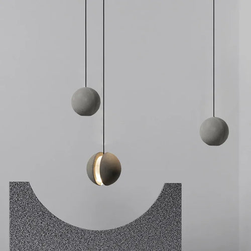 Wabi Sabi – lampe suspendue au Design nordique lune/planète - vue 2 sur 14