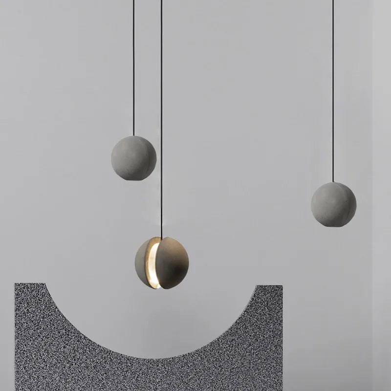 Wabi Sabi – lampe suspendue au Design nordique lune/planète - vue 2 sur 14
