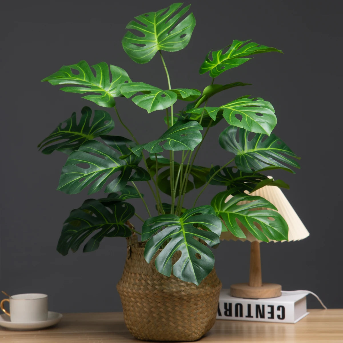 arbre artificiel monstera avec feuillage tropical pour décoration intérieure - vue 1 sur 6