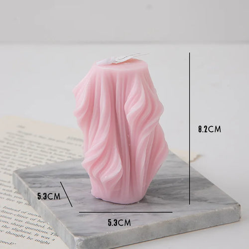 bougie parfumée créative décorative à vagues géométriques pour la maison - vue 9 sur 10