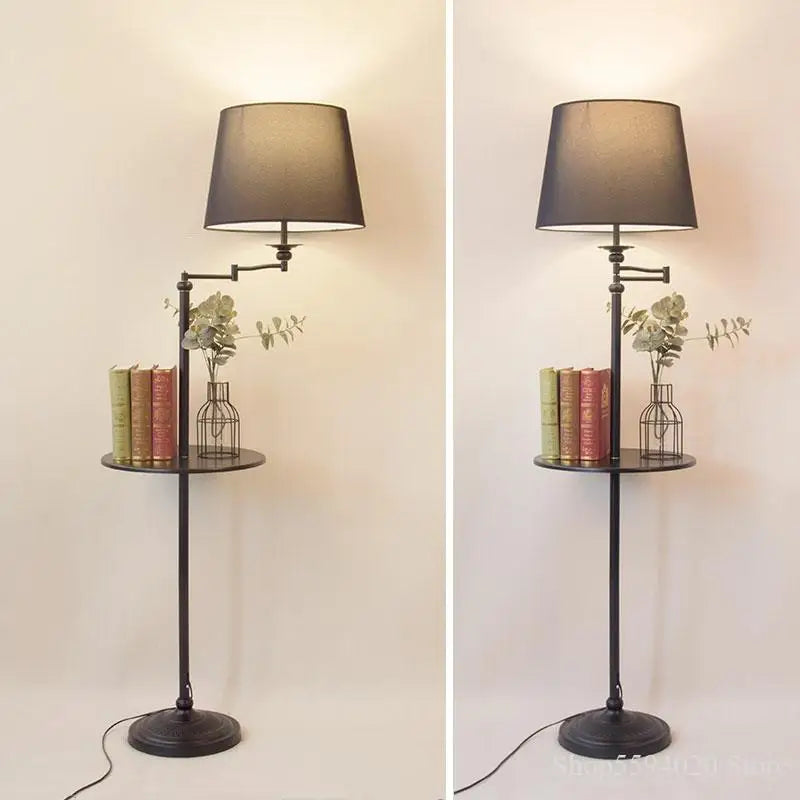lampe de sol en bois style américain pour décoration intérieure - vue 3 sur 10