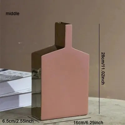 vase en céramique nordique pour fleurs séchées et décoration - vue 7 sur 9