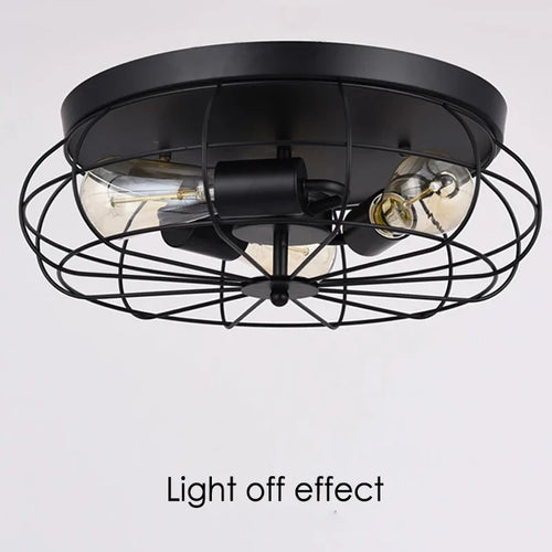 3 têtes Loft Vintage lumière industrielle luminaire couloir porche chambre plafonnier salon lampe lanterne - vue 8 sur 9