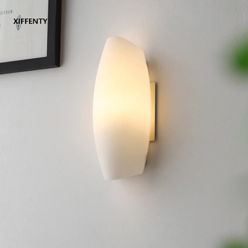applique murale en verre blanc à led pour décoration intérieure - vue 2 sur 8