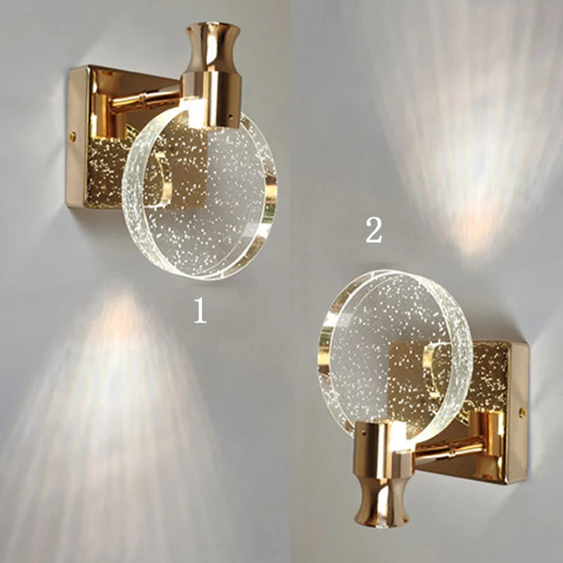 Applique murale LED nordique moderne en cristal - vue 5 sur 7