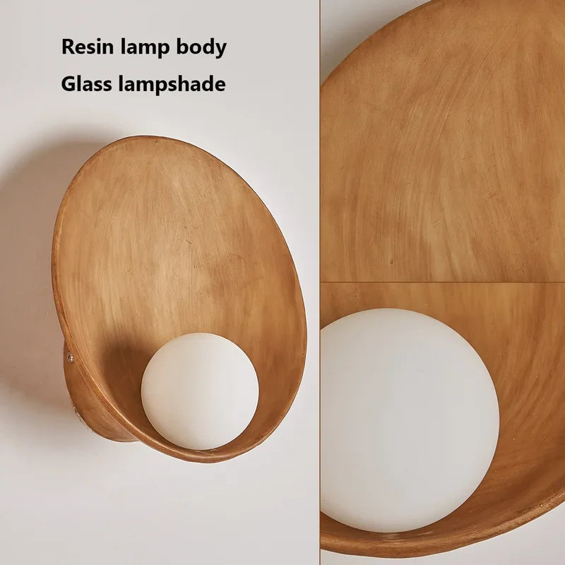 applique murale chinoise en résine éclairage led créatif décoratif - vue 4 sur 9