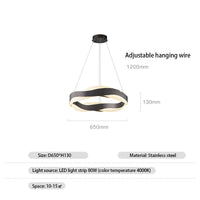 lustre moderne design anneau doré suspension nordique éclairage intérieur