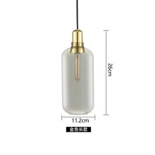 suspension en verre avec détail en marbre design industriel élégant - vue 13 sur 16