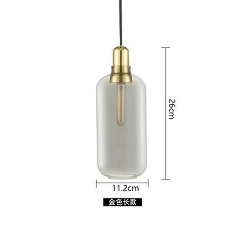suspension en verre avec détail en marbre design industriel élégant - vue 13 sur 16