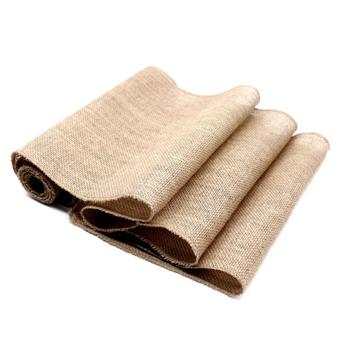Chemin de table toile de jute style champetre - vue 3 sur 7